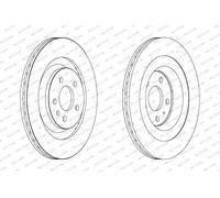 2x FERODO DDF1667C Brake Discs Rear Axle Braking Fits Audi Q5 A4 B8 Avant VW Vag