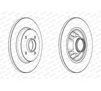 FERODO Brake Disc | DDF1735C-1 | OE-Matching Quality | Smooth & Quiet Braking | Pack of 1