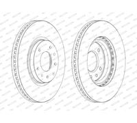FERODO Brake Disc | DDF1768C | Front | for MAZDA:CX-7 06>16 | OE-Matching Quality | Smooth & Quiet Braking
