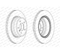 FERODO Brake Disc | DDF1812C-1 | OE-Matching Quality | Smooth & Quiet Braking | Pack of 1