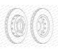 FERODO Brake Disc | DDF1887C | Rear | for AUDI:A4 B5 94>01 | OE-Matching Quality | Smooth & Quiet Braking