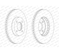 FERODO Brake Disc | DDF2068C | Front | for BMW:1502-2002 67>77 | OE-Matching Quality | Smooth & Quiet Braking