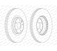 FERODO Brake Disc | DDF2601C-1 | OE-Matching Quality | Smooth & Quiet Braking | Pack of 1