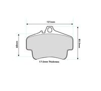 Ferodo DS1.11 Brake Pads For Various Porsche 911 / Cayman / Boxster (FCP3051)