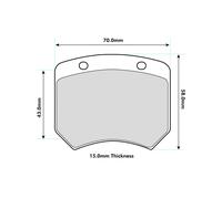 Ferodo DS2500 Brake Pads Fits AP Racing Various 2 Piston / OE Calipers (FCP825H)