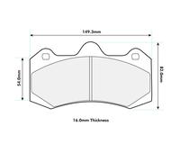 Ferodo DS2500 Competition Brake Pads to Fit AP Racing CP7040 Caliper