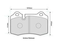 FERODO RACING FCP1348H Brake pad set