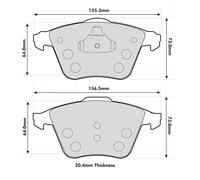Ferodo DS2500 Front Brake Pads - FCP4223H - Audi S3 8P1, TT 8J3, TTS