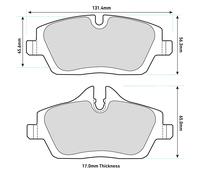 Ferodo DS2500 Front Brake Pads For BMW E81 / E87 116i 2004-2012 - FCP1747H