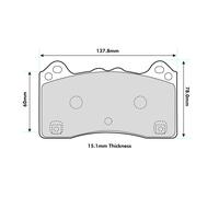 Ferodo DS2500 Front Brake Pads For Ford Focus RS MK3 2.3 EcoBoost