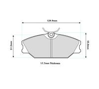 Ferodo DS2500 Front Brake Pads For Renault 25 2.9 V6 1984>1992 - FCP406H