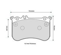 Ferodo DS2500 Front Brake Pads For Mercedes W176 A45 / C117 CLA45 AMG