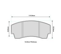 Ferodo DS2500 Front Competition Brake Pad Set For Peugeot 206 1.6 XS Coupe 02-08