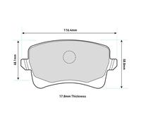 FERODO RACING FCP4050H Brake pad set
