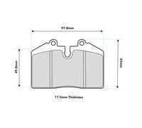 Ferodo DS3000 Competition Brake Pads For Girling 16/4 / OE calipers