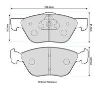 Ferodo DS3000 Front Brake Pads Fits Alfa Romeo, Fiat & Lancia, Inc Integrale 8v