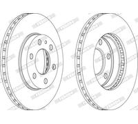 FERODO FCR314A Brake Disc Front Fits Iveco Daily 4 BUS Platform Chassis Van