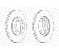 FERODO FCR339A Brake Disc Front Fits Nissan Cabstar E Nt400 Cabstar Renault