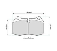 Ferodo Front Competition DS2500 Track / Race Brake Pad Set - FCP1561H