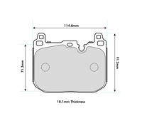 Front Ferodo DS2500 Brake Pads & Wear Sensor Lead BMW M2 F87, M3 F80, M4 F82 F83