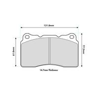 Ferodo Front Competition DS2500 Track / Race Brake Pad Set - FRP3067H