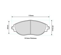 FERODO RACING FCP4425H Brake pad set
