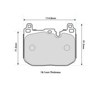 Front Ferodo DS2500 Brake Pads & Wear Sensor Lead BMW M2 F87, M3 F80, M4 F82 F83