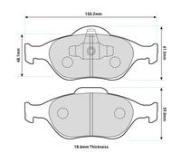 Ferodo Front DS3000 Track Race Brake Pads For Mazda 2 Two 1.4i 16i 16V 2003-