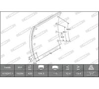 Ferodo K19283.0-F3658 Brake Lining Kit, Drum Brake