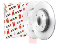 Ferodo Pair Rear Brake Discs Solid 280mm 16mm 5-Hole 160Nm for Citroen Jumper