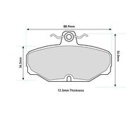 Ferodo DS2500 Rear Brake Pads For Ford Sierra Sapphire 2.0 1987>1993 - FCP408H