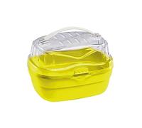 Ferplast Aladino Small Travel Cage for Hamsters and Other Rodents, Durable Plastic, Comfortable Handle, Secure Closure, 20x16x13.5cm, Green