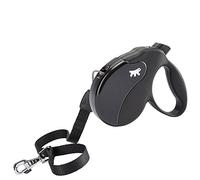 Ferplast Retractable Dog Lead Extendible Dog Leash AMIGO CORD LONG, Folding cord, 7 m, max 20 kg, Black