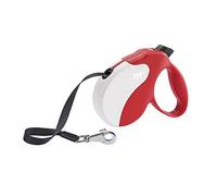 Ferplast Retractable Dog Lead Extendible Dog Leash AMIGO TAPE M, Extending tape, 5 m, max 25 kg, Red