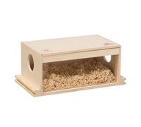 Ferplast Arcade Home Wooden House for Hamsters & Mice - 29 x 15.3 x h 12 cm, Accessory for Cage, Bedding Litter Sawdust