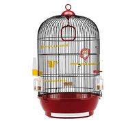 Ferplast Bird Cage DIVA Cage for Birds, Canaries, Budgies, Finches, Loverbirds, Metal, Accessories Included Rotating Feeders Perches, 40 x 40 x h 65 cm.