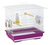 Ferplast Bird Cage GIUSY Cage for Birds, Canaries, Budgies, Finches, Metal, Accessories Included Rotating Feeder Perches, 39 x 26 x h 37 cm.