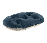 Ferplast Cat and Dog Cushion PRINCE 55/4, Padded Pet Bed, Double-face, Velvet, Washable, Blue