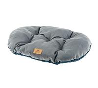 Ferplast Cat Bed Dog Bed Double-Sided Tweed and Soft Velvet, Washable Dog Mattress, 65 x 42 x h 7 cm., Blue