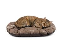 Ferplast Dog Cushion Relax, Cushion for small dogs, Cat Cushion, Mat for kennels and cars - Washable - in Cotton with Soft Padding, 55 x 36 cm. Brown