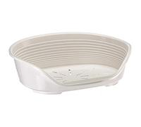 Ferplast Cat Bed, Plastic Dog Bed Large, Ventilation Holes and Non-Slip Rubber Feet for Added Stability 93,5 x 68 x h. 28,5 cm. Dark Grey