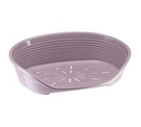 Ferplast Cat Bed, Plastic Dog Bed Large, Ventilation Holes and Non-Slip Rubber Feet for Added Stability 93,5 x 68 x h. 28,5 cm. Pink