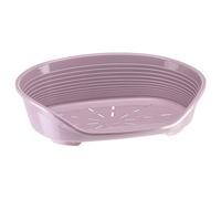 Ferplast Cat Bed, Plastic Dog Bed Medium, Ventilation Holes and Non-Slip Rubber Feet for Added Stability 82 x 59,5 x h. 25 cm. Pink