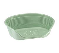 Ferplast Dog Bed Cat Bed, Plastic Dog Bed Extra Small, 100% Recycled Plastic, Pet Bed Washable, Dog Basket, Breathable & Antislip, Siesta Deluxe 49 x 36 x 17,5 cm, XS, Green
