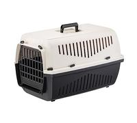 Ferplast Cat Carrier SKIPPER 2, Dog Carrier, Pet Carrier for Small Dogs and Cats max 8 Kg, Dog Travel Crate, Cat Travel Carrier, 55 x 36 x h 33 cm, in Plastic with Folding Handle, Beige