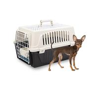 Ferplast Atlas 10 Open Cat Carrier - Portable Small Dog Travel Carrier, Open Top Design, Comfortable Handle, Ideal for Cats and Small Dogs up to 5 Kg, Includes Cushion, 48x32.5x29 cm