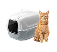Ferplast Cat Litter Box, XXL, 2 Anti-Odor Filters and Scoop Included, Grey, L 67 × W 49 × H 47 cm