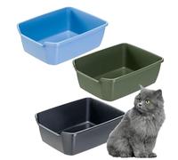 Ferplast Cat Litter Tray, High Sided, Anti Splash-Proof Walls, Easy to Clean, in Plastic, L 46 x W 36 x H 16,2 cm