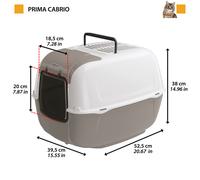 Ferplast Cat Prima Cabrio Hooded Toilet 1432G 1 Litter Tray