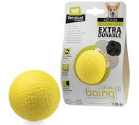 Ferplast CHEWA BOING BALL Dog Toy Super Bouncing & Floating - Innovative Chewing-Resistant Material - 3D Texture for Dental Hygiene - Ultra Durable - Italian Design - Size M, Yellow